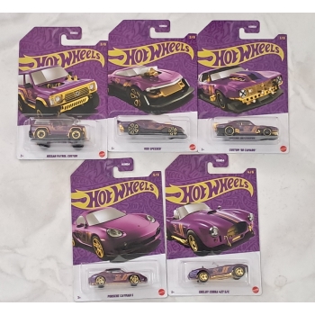 Hot Wheels 1:64 Zestaw Purple & Gold 2025 Set 2 - 5 szt